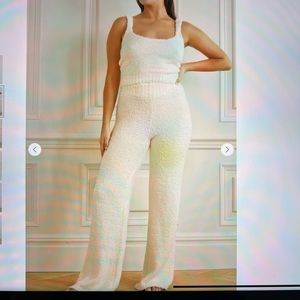 Skims boucle cozy knit pant and top set